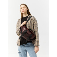 Велика жіноча поясна сумка бананка Sambag DynamicDart марсала 38 × 21 × 7 см (80411120)