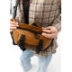 Велика жіноча поясна сумка бананка Sambag DynamicDart руда 38 × 21 × 7 см (80411121)