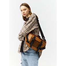 Большая женская поясная сумка бананка Sambag DynamicDart рыжая 38×21×7 см (80411121)