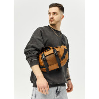 Большая мужская сумка бананка Sambag DynamicDart рыжая 38 × 21 × 7 см (80411121m)