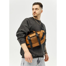 Большая мужская сумка бананка Sambag DynamicDart рыжая 38 × 21 × 7 см (80411121m)