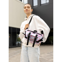 Велика жіноча поясна сумка бананка Sambag DynamicDart принт "Blush Drop" 38 × 21 × 7 см (80411152)