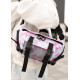 Большая женская поясная сумка бананка Sambag DynamicDart принт "Blush Drop" 38×21×7 см (80411152)