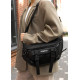 Велика жіноча поясна сумка бананка Sambag DynamicDart чорна 38 × 21 × 7 см (80411701)