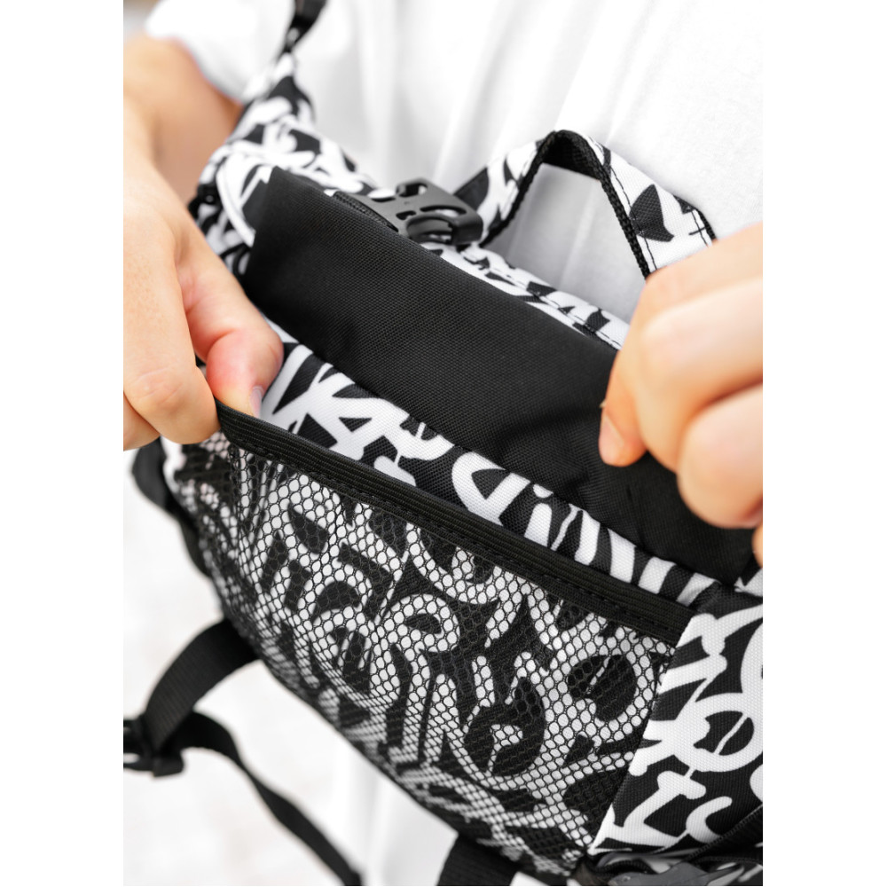 Большая мужская сумка бананка Sambag DynamicDart принт "Graphity" 38 × 21 × 7 см (80411715m)