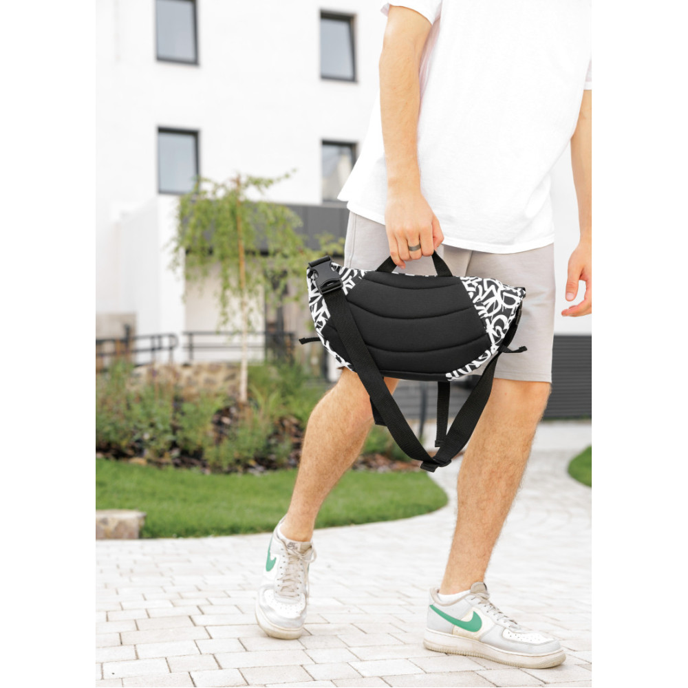 Большая мужская сумка бананка Sambag DynamicDart принт "Graphity" 38 × 21 × 7 см (80411715m)