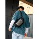 Чоловіча сумка бананка Sambag Dynamicdart чорна 38 × 21 × 7 см (80461001m)