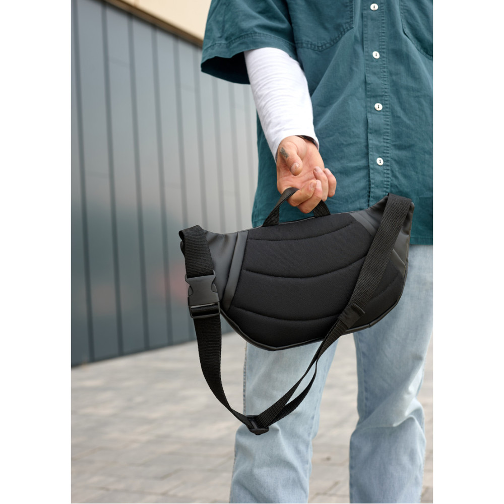 Чоловіча сумка бананка Sambag Dynamicdart чорна 38 × 21 × 7 см (80461001m)