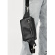Чоловіча сумка бананка Sambag HARVI чорна 24 × 16 × 6 см (88213101m)