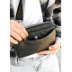 Чоловіча сумка бананка Sambag HARVI чорна 24 × 16 × 6 см (88213101m)