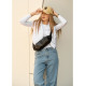 Жіноча сумка бананка Sambag Holster MSH чорна 36 × 14 × 4 см (87119101)