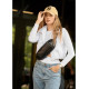 Жіноча сумка бананка Sambag Holster MSH чорна 36 × 14 × 4 см (87119101)