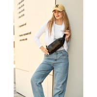 Жіноча сумка бананка Sambag Holster MSH чорна 36 × 14 × 4 см (87119101)