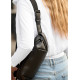 Жіноча сумка бананка Sambag Holster MSH чорна 36 × 14 × 4 см (87119101)