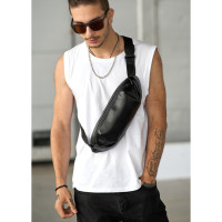 Мужская сумка бананка Sambag Holster MSH черная 36  × 14 × 4 см (87119101m)