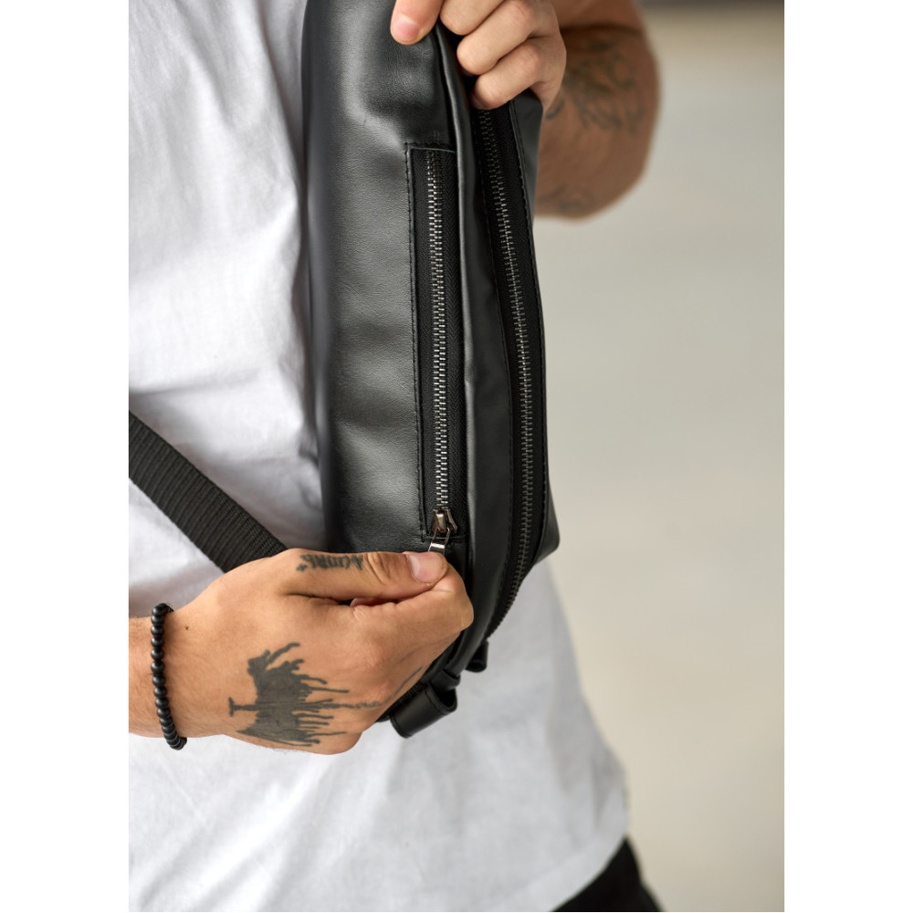 Мужская сумка бананка Sambag Holster MSH чорна 36  × 14 × 4 см (87119101m)