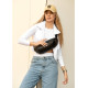 Жіноча сумка бананка Sambag Holster MSH чорна 36 × 14 × 4 см (87119131)