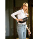 Жіноча сумка бананка Sambag Holster MSH чорна 36 × 14 × 4 см (87119131)