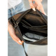 Жіноча сумка бананка Sambag Holster MSH чорна 36 × 14 × 4 см (87119131)