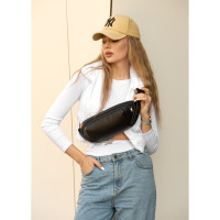 Женская сумка бананка Sambag Holster MSH черная 36 × 14 × 4 см (87119131)