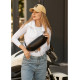 Жіноча сумка бананка Sambag Holster MSH чорна 36 × 14 × 4 см (87119131)