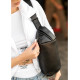 Жіноча сумка бананка Sambag Holster MSH чорна 36 × 14 × 4 см (87119131)