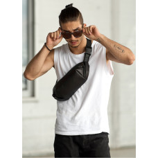 Мужская сумка бананка Sambag Holster MSH чорна 36 × 14 × 4 см (87119131m)