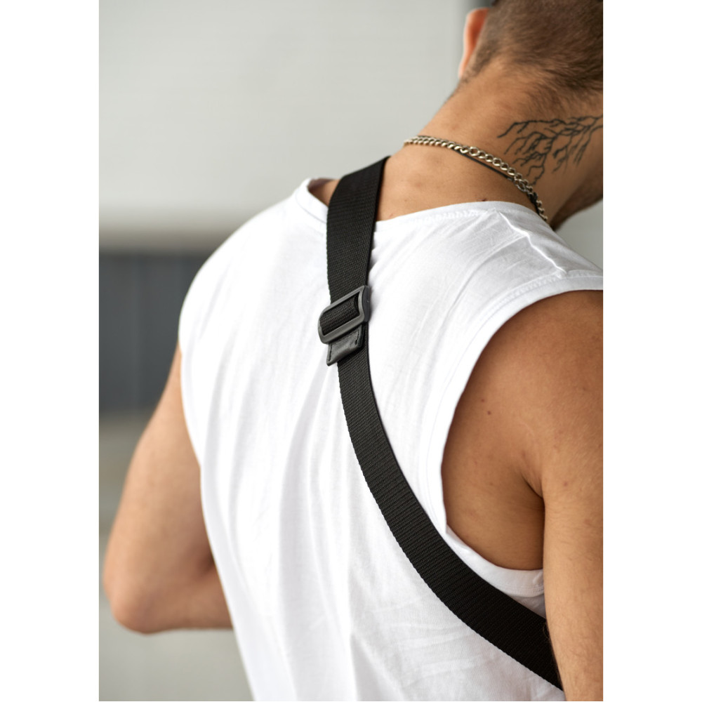 Мужская сумка бананка Sambag Holster MSH чорна 36 × 14 × 4 см (87119131m)