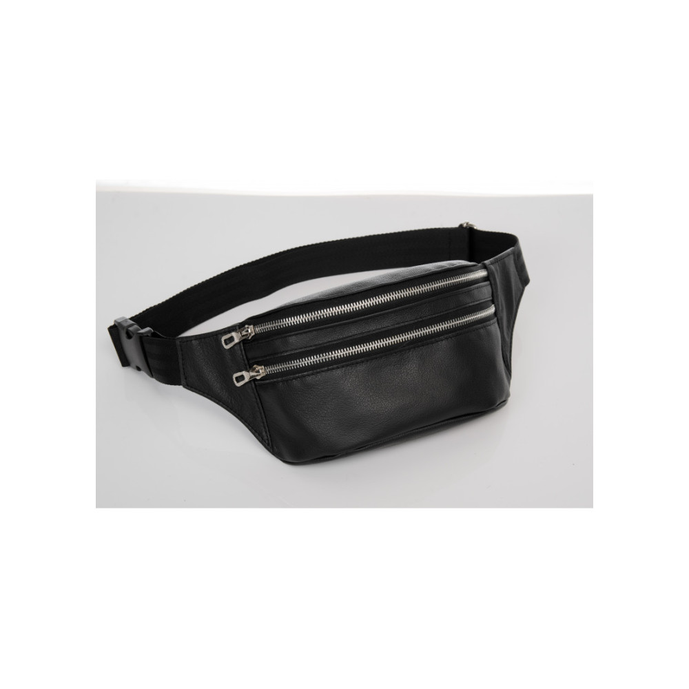 Поясная сумка бананка кожаная Sambag Tirso BTS черный 30.5 х 14 см (81333001)