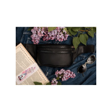 Поясная сумка бананка кожаная Sambag Tirso BTT черный 30.5 х 14 см (81338001)
