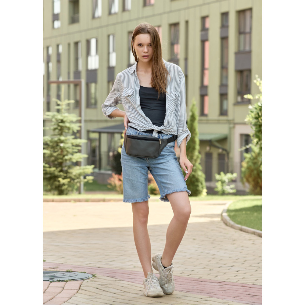 Поясна сумка бананка Sambag Tirso MSH графітовий 31 х 12 х 5 см (80111009)