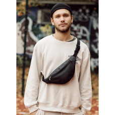 Поясная сумка бананка Sambag Soho BSHm черный 33 х 14 см (82111001m)