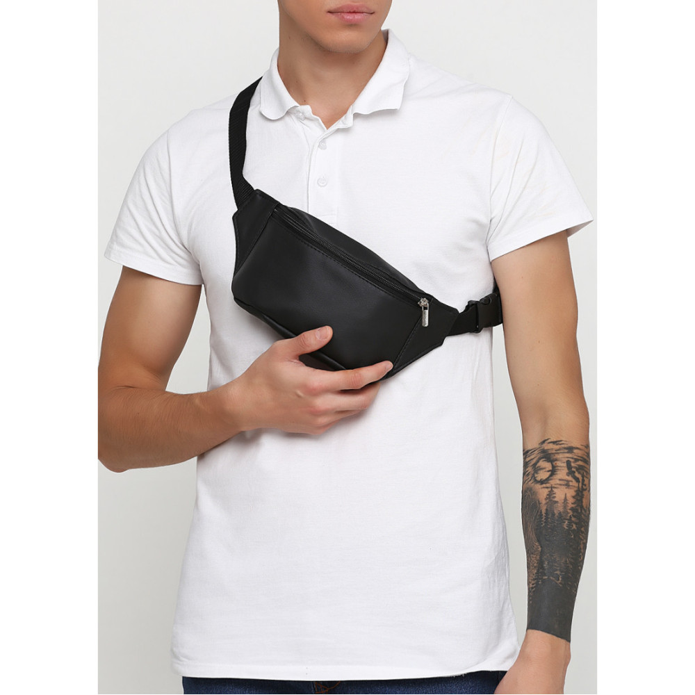 Поясна сумка бананка Sambag Tirso MSHm чорний 31 х 12 х 5 см (80111001m)