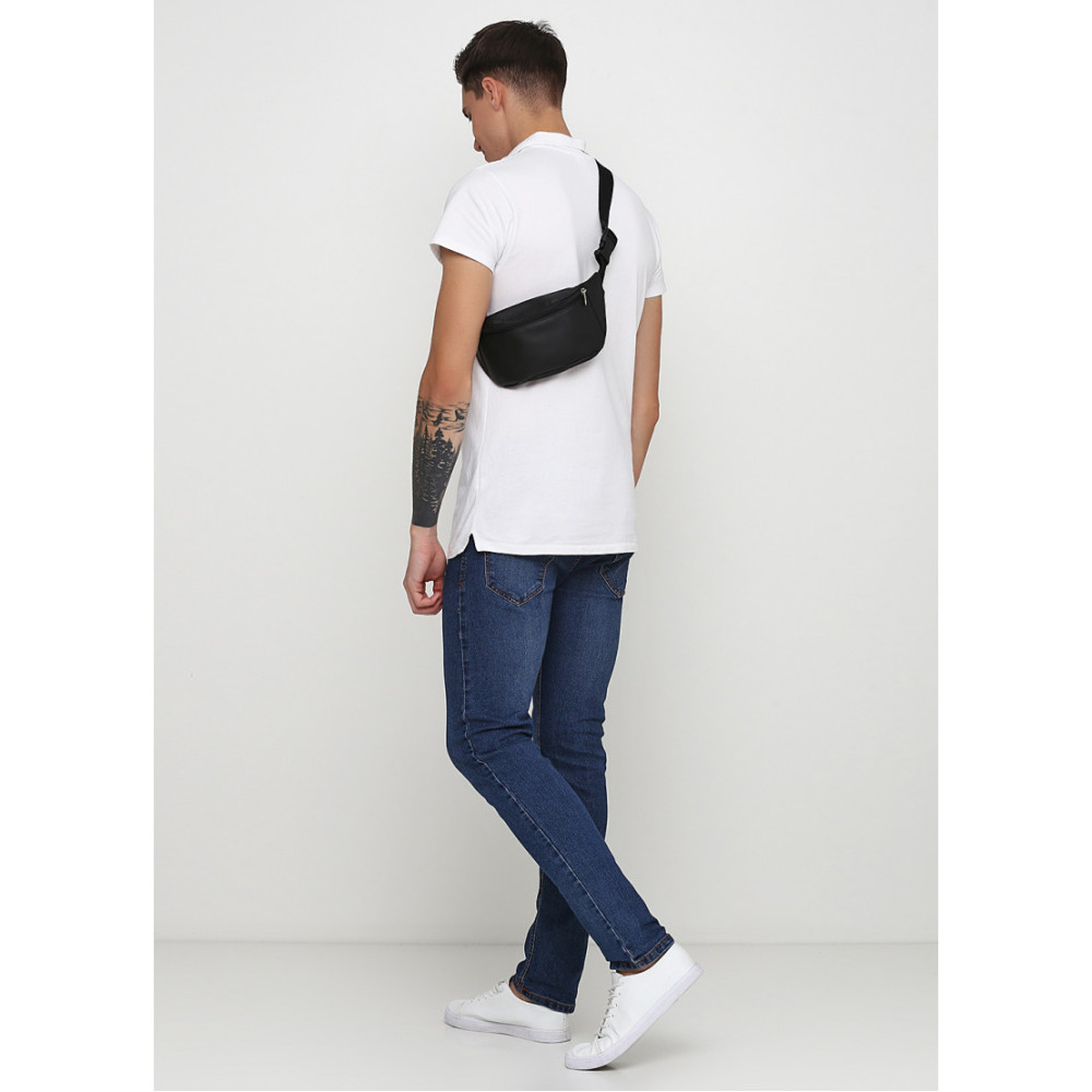 Поясна сумка бананка Sambag Tirso MSHm чорний 31 х 12 х 5 см (80111001m)