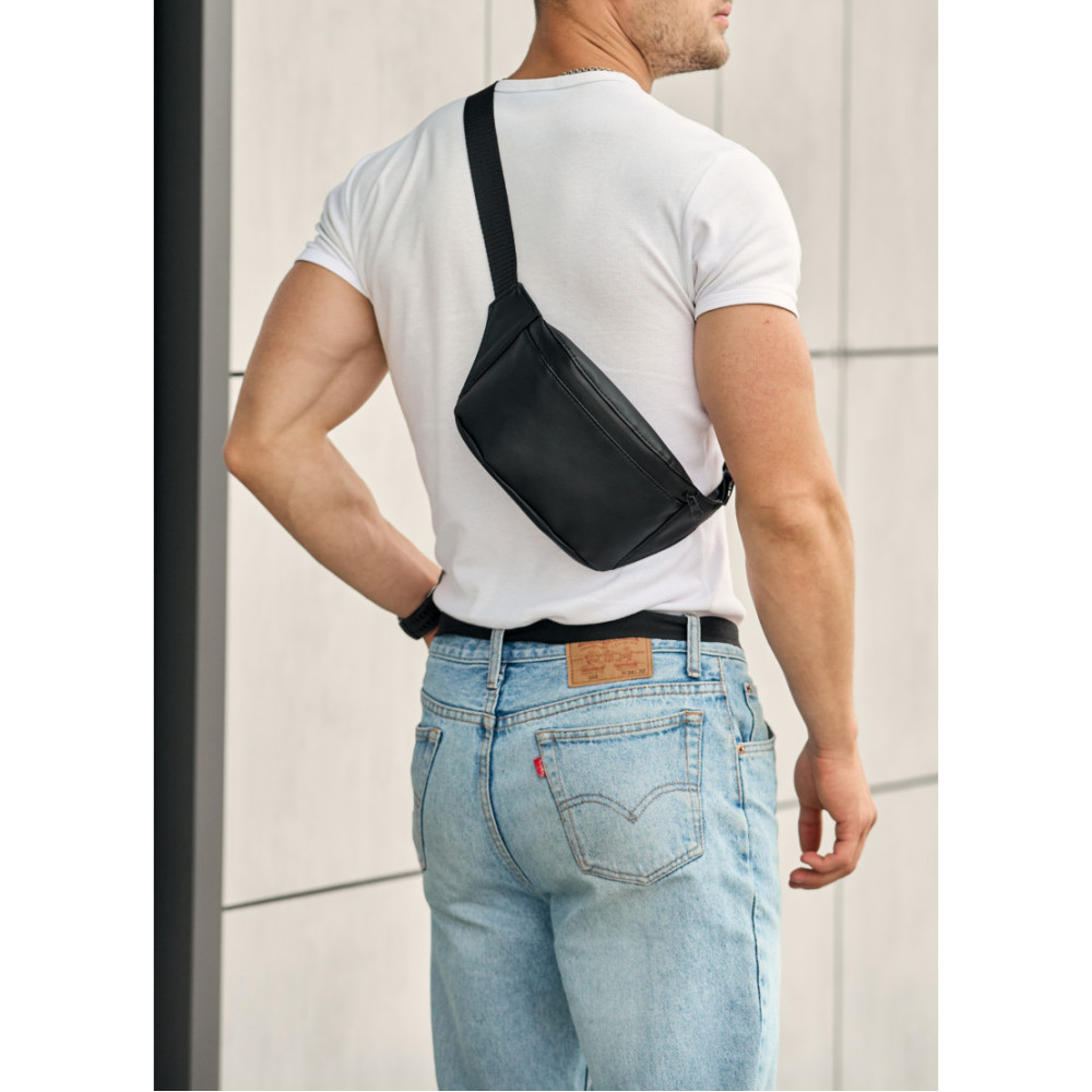 Поясна сумка бананка Sambag Tirso MSOm чорний 31 х 12 х 5 см (80119001m)