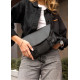 Женская сумка бананка Sambag Tirso Zard черная 33 × 22 × 7 см (80551001)