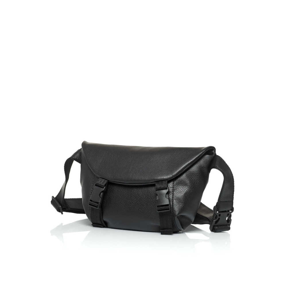 Женская сумка бананка Sambag Tirso Zard черная 33 × 22 × 7 см (80551001)