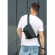 Мужская сумка бананка Sambag Tirso Zard черная 33 × 22 × 7 см (80551001m)
