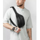 Чоловіча шкіряна сумка бананка Sambag Tirso BTTm чорна 31 × 12 × 5 см (81338001m)
