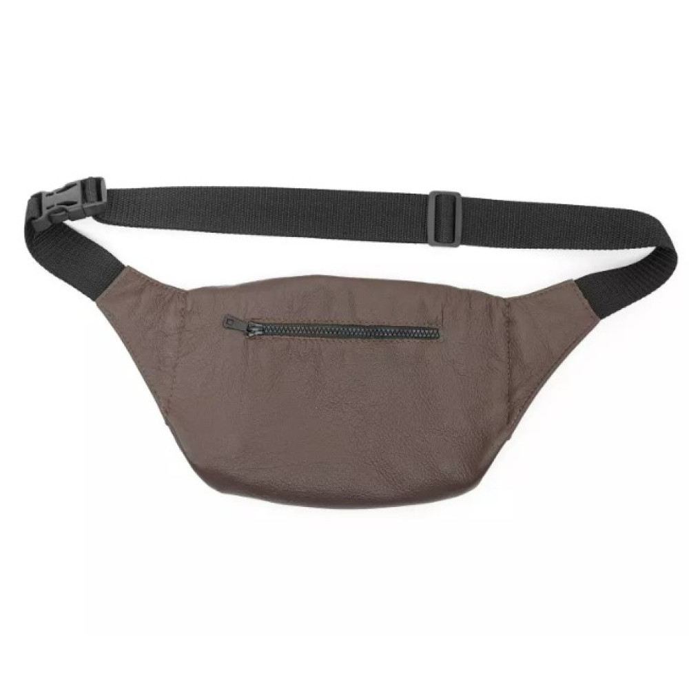 Чоловіча шкіряна сумка бананка Sambag Tirso Max коричнева шкіра 81341120