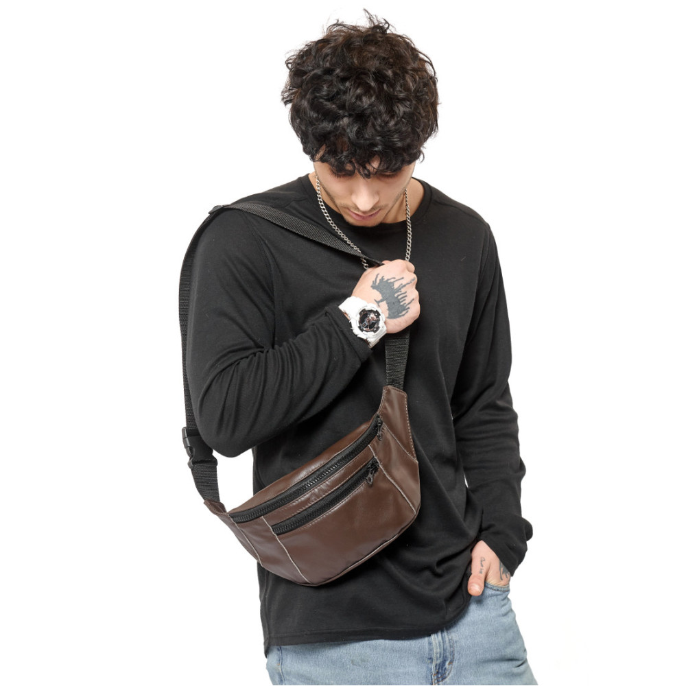 Чоловіча сумка бананка Sambag TIRSO MAX 38 × 17 × 6 см (81348120m)