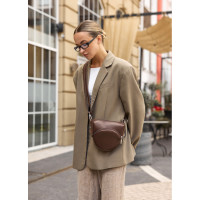Жіноча кросбоді сумка бананка Sambag Sofi шоколад 20 × 18 × 5 см (88193020)