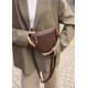 Женская кроссоди сумка бананка Sambag Sofi шоколад 20×18×5 см (88193020)