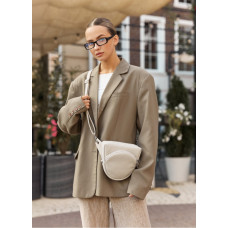 Жіноча кросбоді сумка бананка Sambag Sofi сіра 20 × 18 × 5 см (88193030)