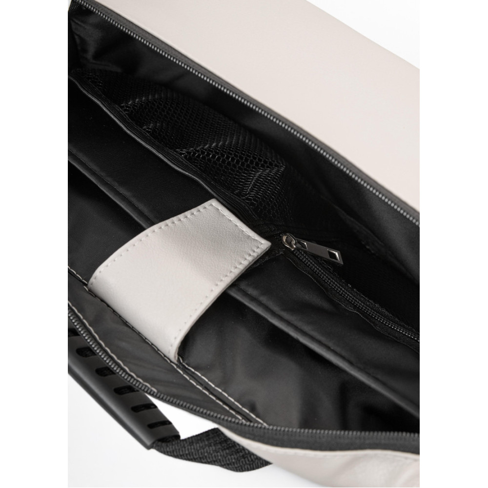 Чоловіча cумка-бананка під ноутбук Sambag Urban Laptop тепло-сіра 46 × 26 см (51411030m)