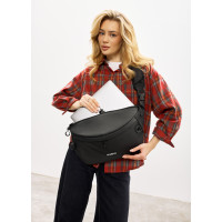 Жіноча cумка-бананка під ноутбук Sambag Urban Laptop чорна 46 × 26 см (51411064)
