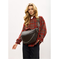 Женская кожаная сумка-бананка под ноутбук Sambag Urban Laptop 46×26 см (51411120)