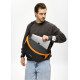 Мужская сумка-бананка под ноутбук Sambag Urban Laptop черно-оранжевая 46×26 см (51411129m)
