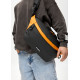 Мужская сумка-бананка под ноутбук Sambag Urban Laptop черно-оранжевая 46×26 см (51411129m)