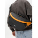 Мужская сумка-бананка под ноутбук Sambag Urban Laptop черно-оранжевая 46×26 см (51411129m)